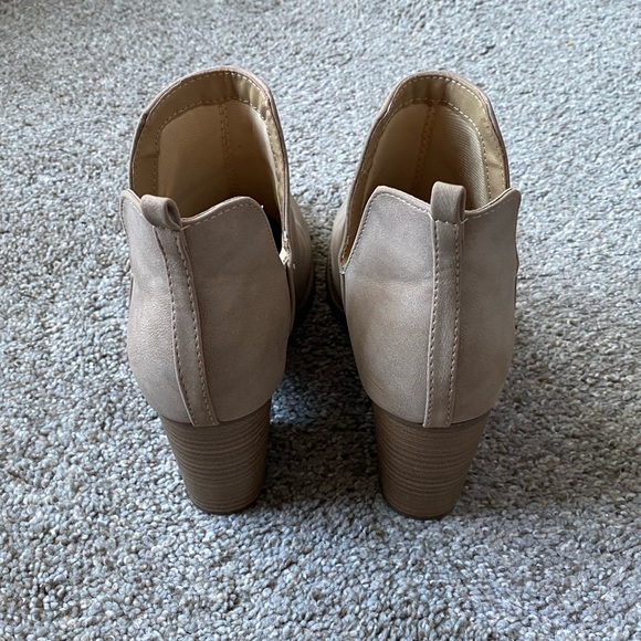 Taupe Heeled Booties - Picture 5 of 10